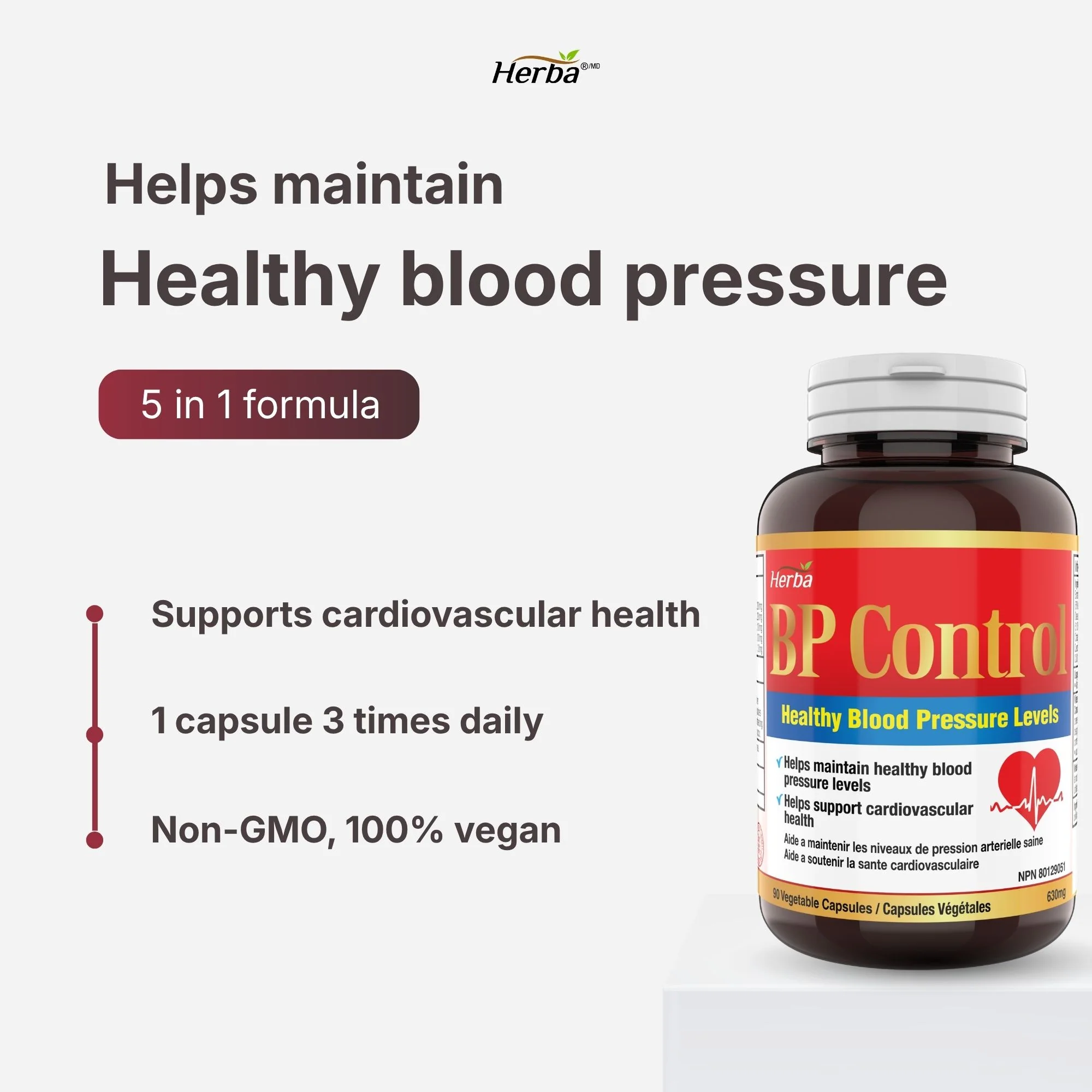 BP Control - 90 Capsules | Blood Pressure Support Supplement - Image 3